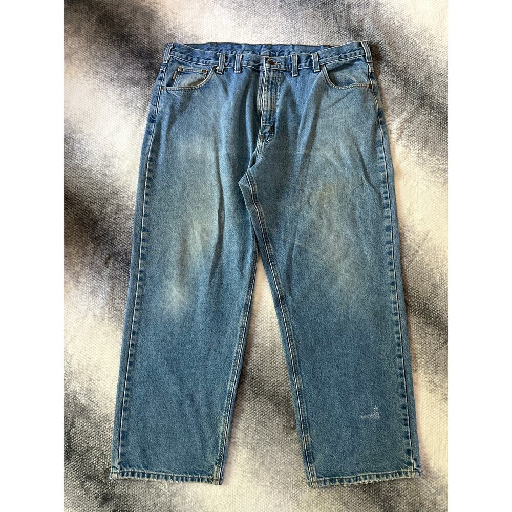 Carhartt Relaxed Fit Straight Leg Utility 100% Cotton Jeans Men Size 42 x 31
